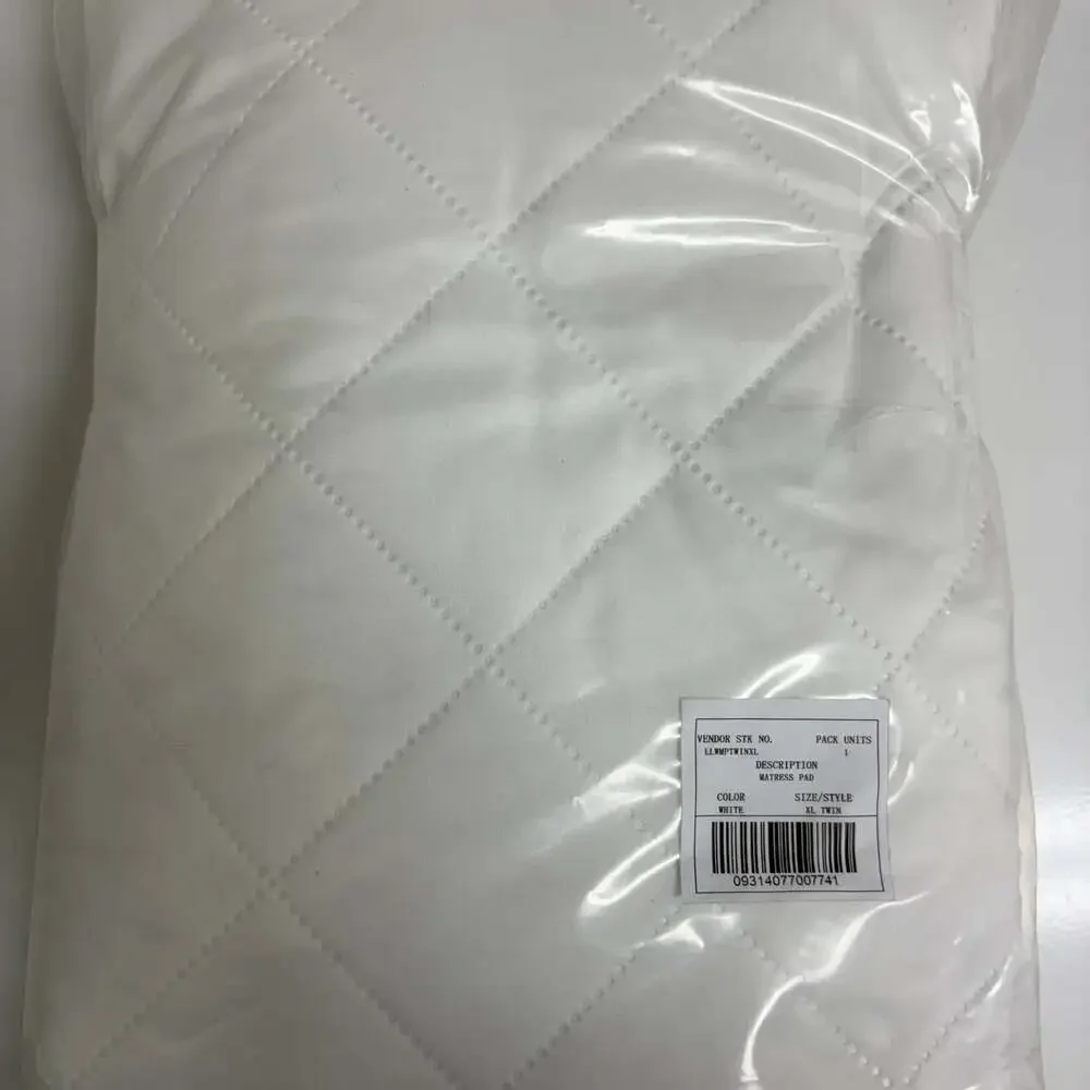 New Quilted Mattress Pad - Twin XL White - Dorm Essentials
